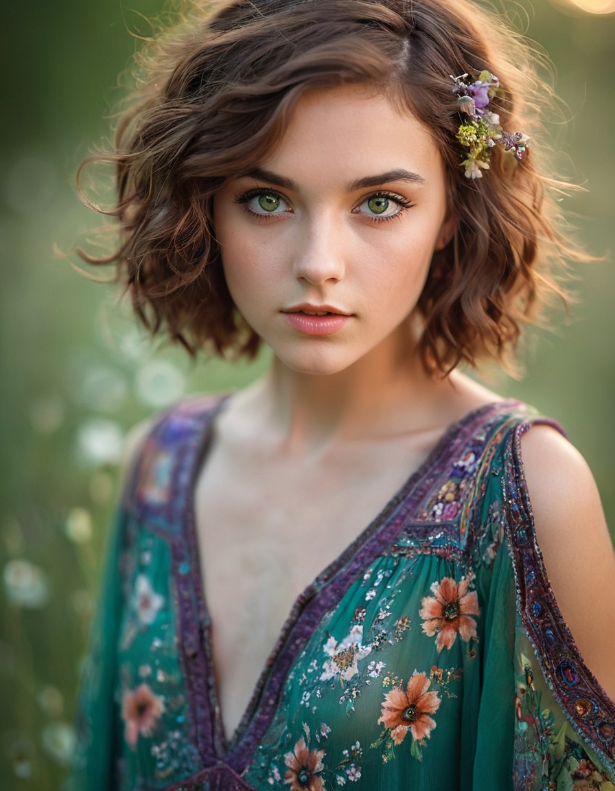 00301-cyberrealisticXL_v57-3459576772-Realistic, Cute Woman,_short brown hair, detailed (dark-green_0.64) eyes, small breasts, (eyelashes_0.5), (free curls, makeup_0.jpg